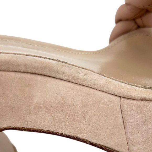 Gianvito Rossi Blush Braided Strap Suede Leather Platform Heel Sandals - Picture 13 of 14